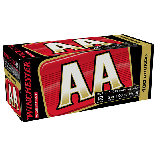 WIN AA SPORTING CLAYS VP 12GA 1-1/8OZ #8 100/2 - Ammunition